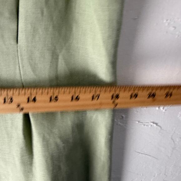 Cutter & Buck Green Linen Blend Sleeveless Sheath Dress Size 12 Classic Summer - Picture 7 of 8